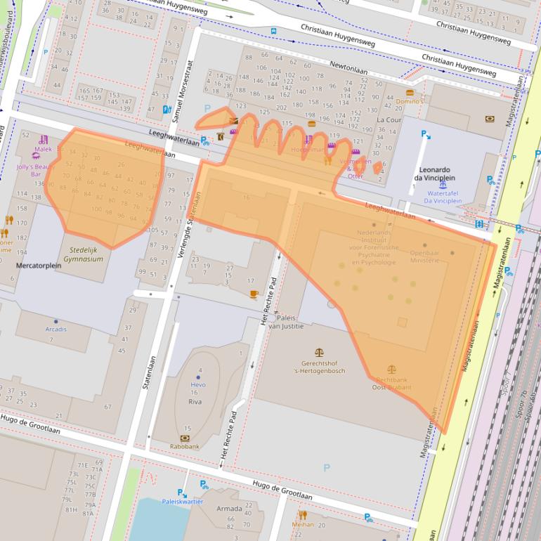 Kaart van postcodegebied 5223BA.