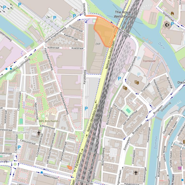 Kaart van postcodegebied 5223BC.