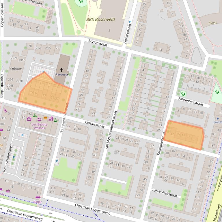 Kaart van postcodegebied 5223CA.