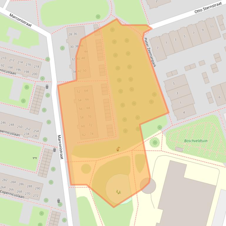 Kaart van postcodegebied 5223CH.
