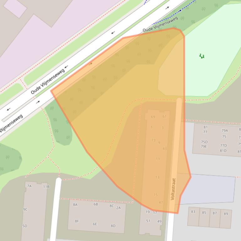 Kaart van postcodegebied 5223CJ.