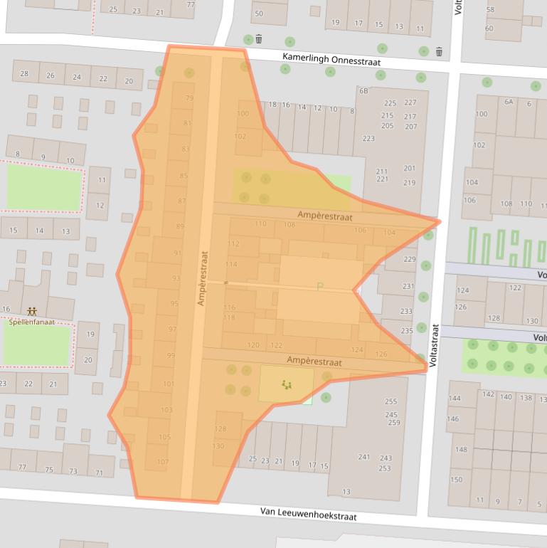 Kaart van postcodegebied 5223CT.