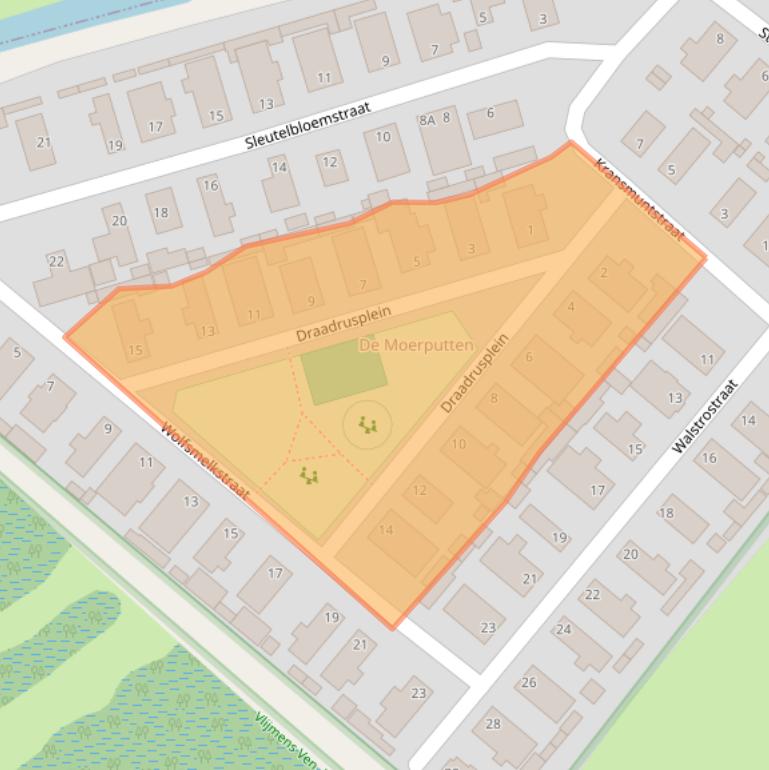 Kaart van postcodegebied 5223DA.