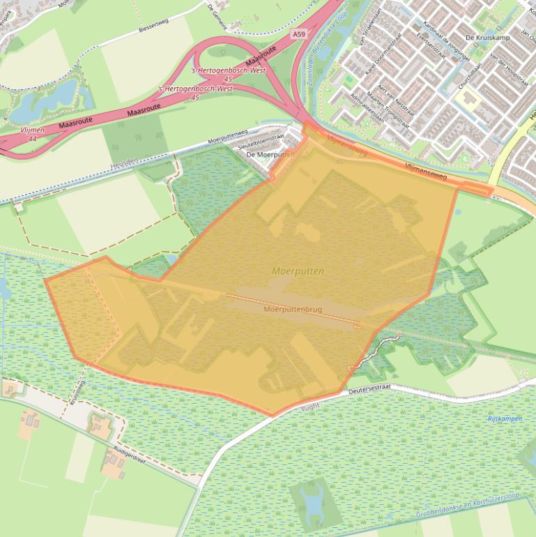 Kaart van postcodegebied 5223DC.