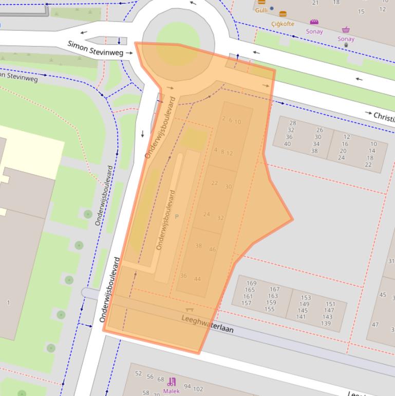 Kaart van postcodegebied 5223DG.