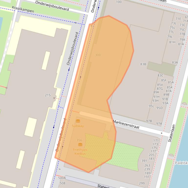 Kaart van postcodegebied 5223DP.