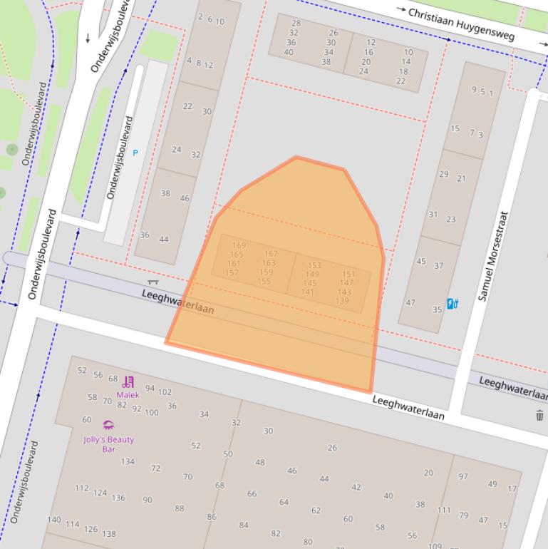 Kaart van postcodegebied 5223DT.