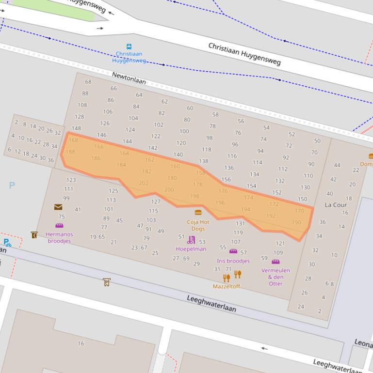 Kaart van postcodegebied 5223DZ.