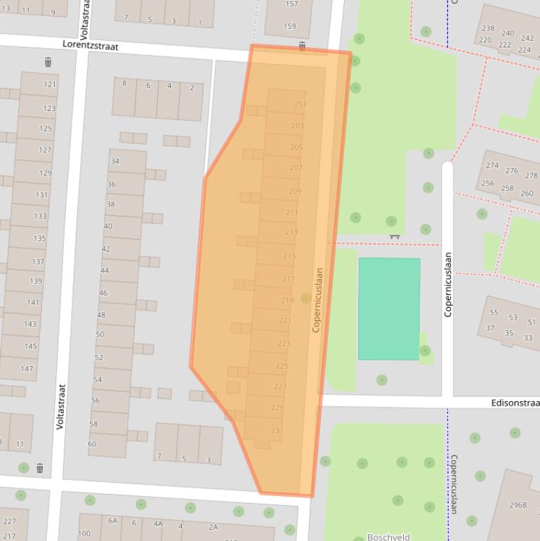 Kaart van postcodegebied 5223EE.