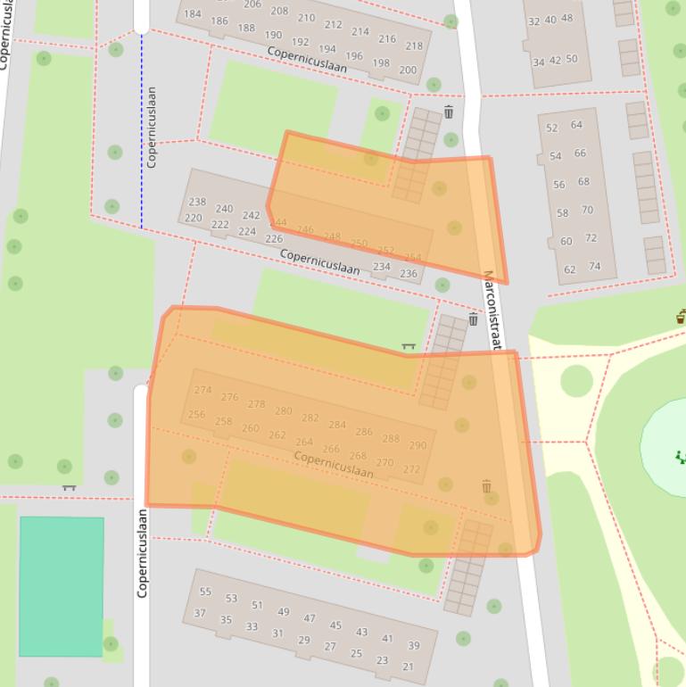 Kaart van postcodegebied 5223EP.