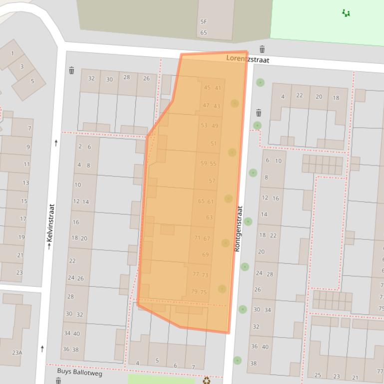 Kaart van postcodegebied 5223GB.