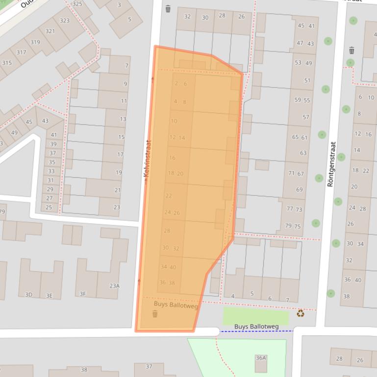 Kaart van postcodegebied 5223GE.