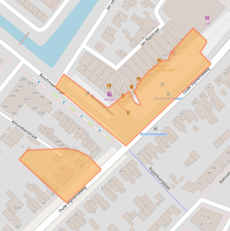 Kaart van postcodegebied 5223GP.