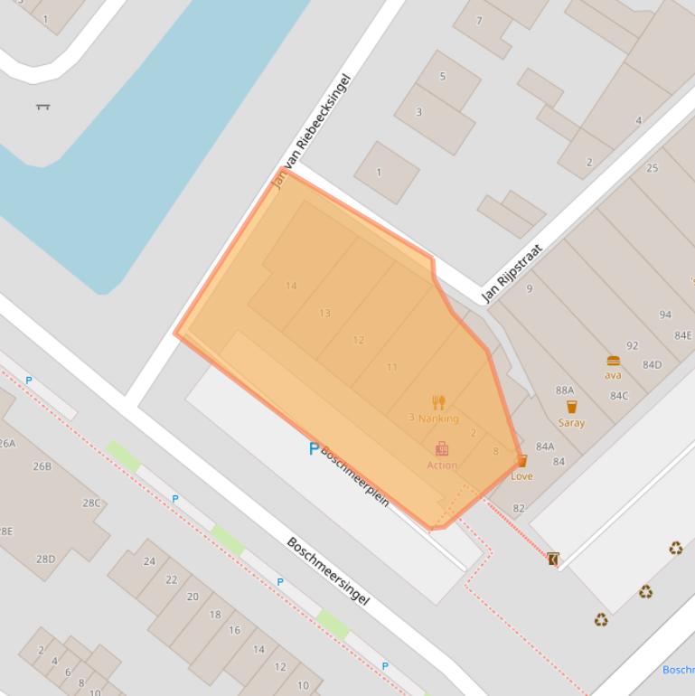 Kaart van postcodegebied 5223GX.