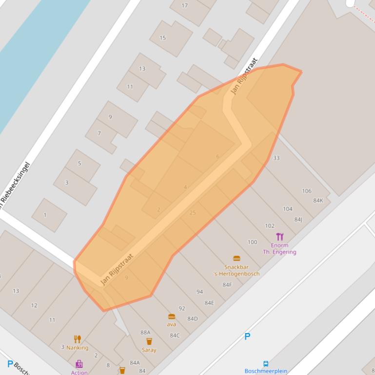 Kaart van postcodegebied 5223HA.