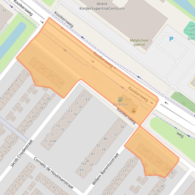 Kaart van postcodegebied 5223KB.