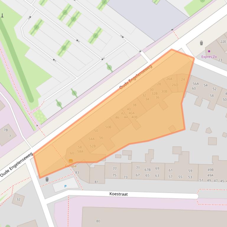 Kaart van postcodegebied 5223KD.