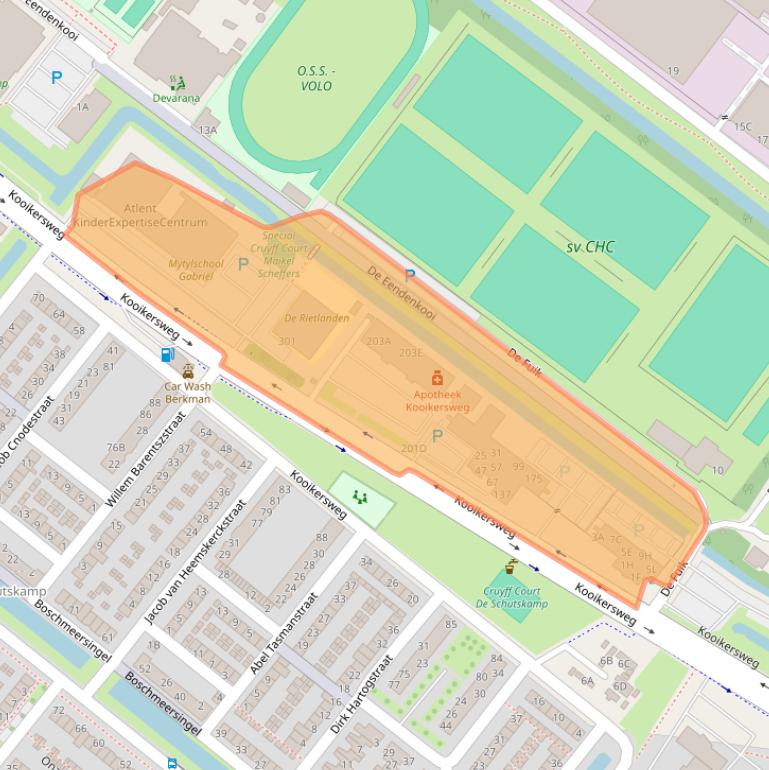 Kaart van postcodegebied 5223KE.