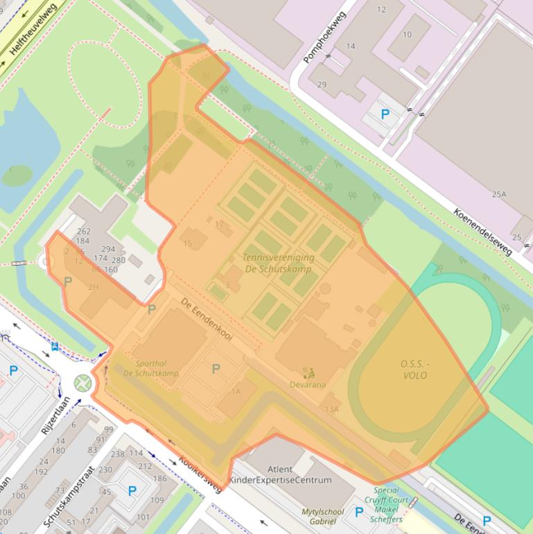 Kaart van postcodegebied 5223KG.