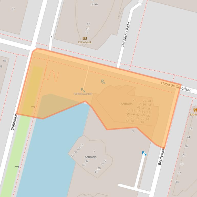 Kaart van postcodegebied 5223LC.