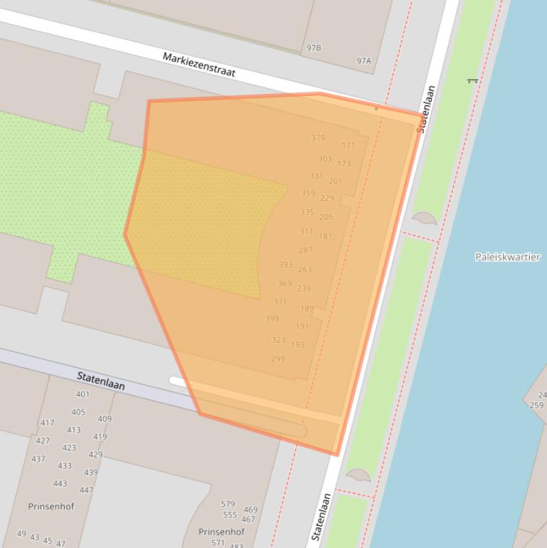 Kaart van postcodegebied 5223LG.