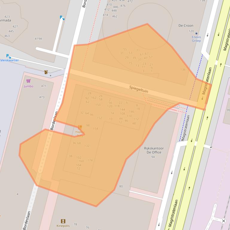 Kaart van postcodegebied 5223MZ.