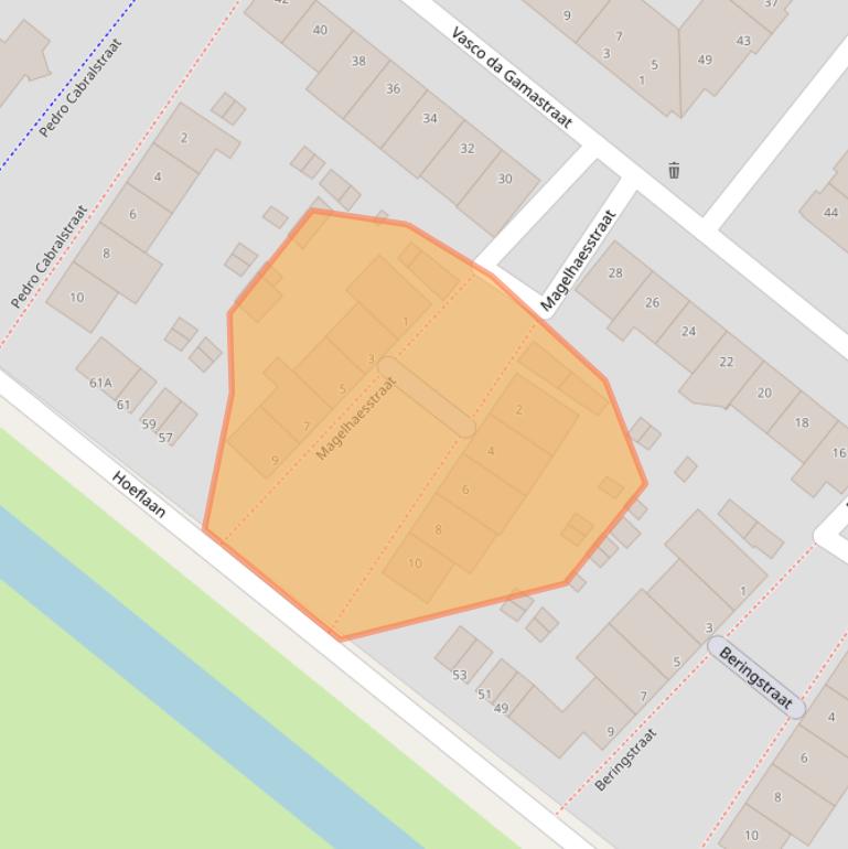 Kaart van postcodegebied 5223RC.