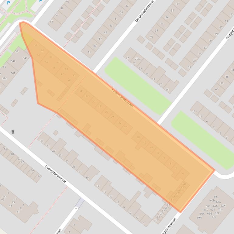 Kaart van postcodegebied 5223TT.