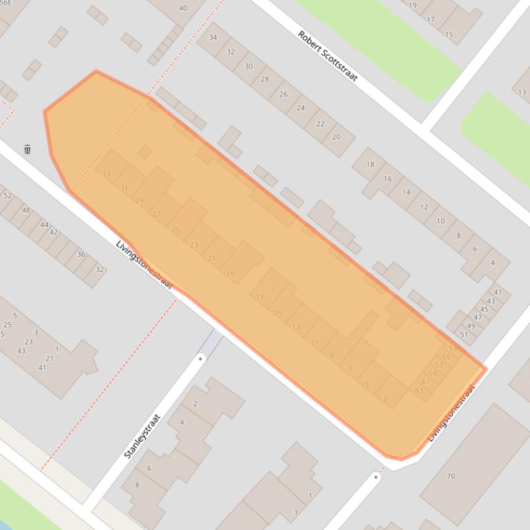 Kaart van postcodegebied 5223TV.