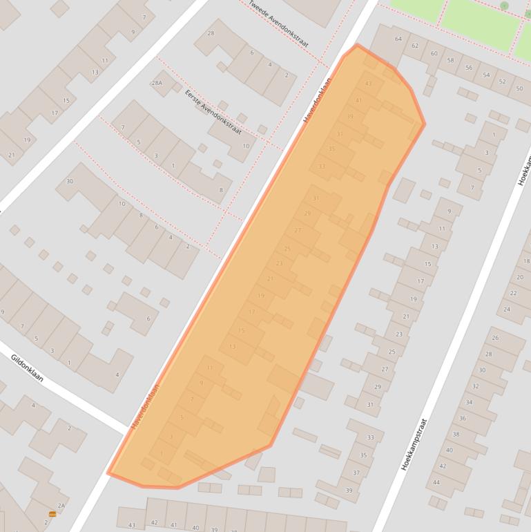 Kaart van postcodegebied 5223VE.