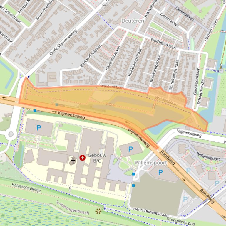 Kaart van postcodegebied 5223VJ.