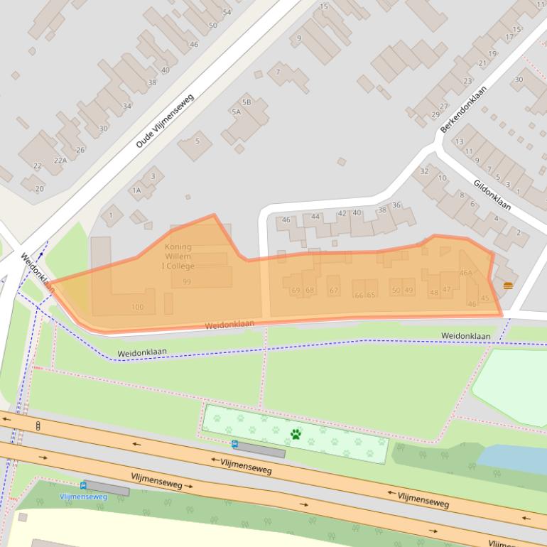 Kaart van postcodegebied 5223VL.