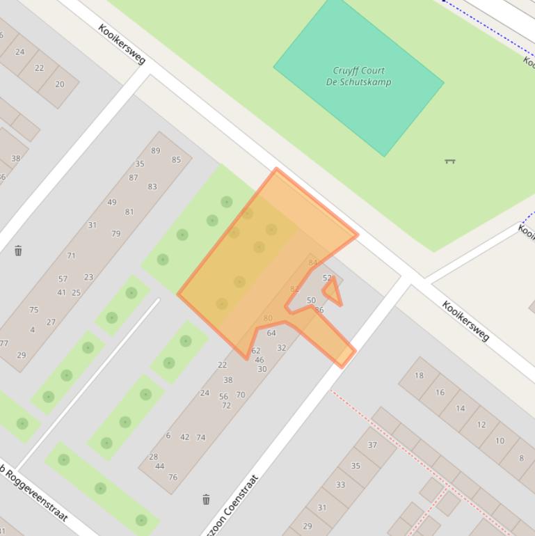 Kaart van postcodegebied 5223VS.