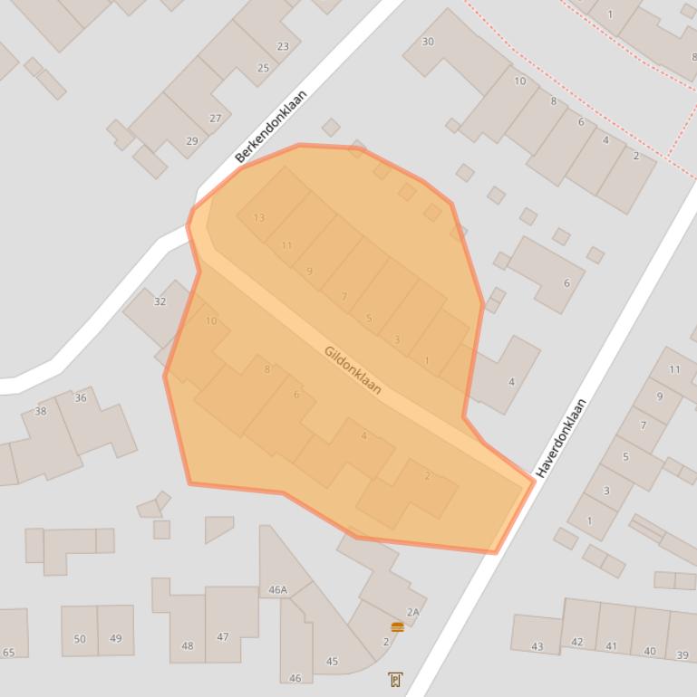 Kaart van postcodegebied 5223WC.