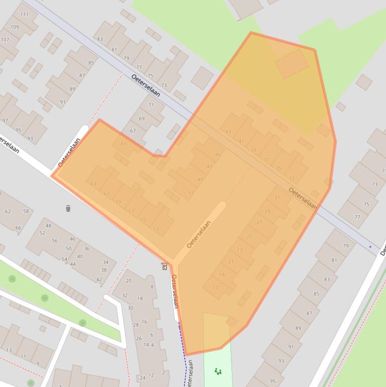 Kaart van postcodegebied 5223XC.