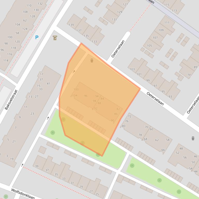 Kaart van postcodegebied 5223XK.