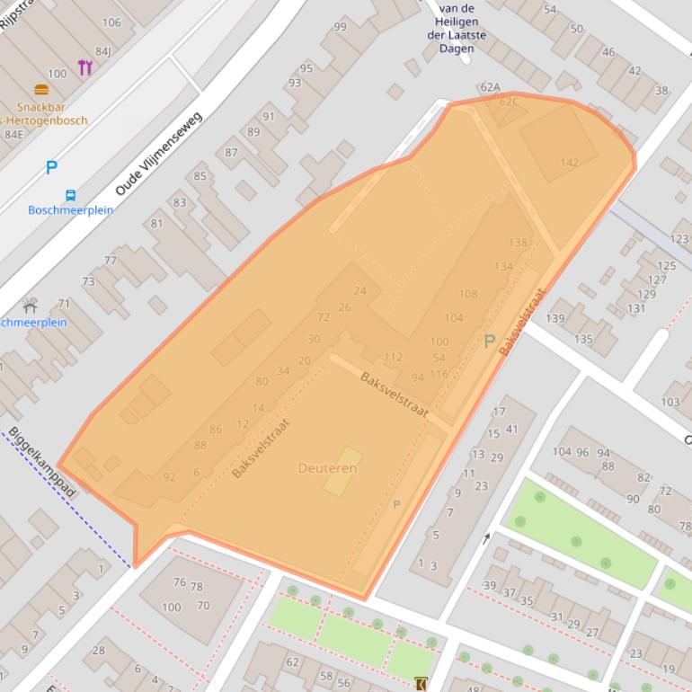 Kaart van postcodegebied 5223XM.