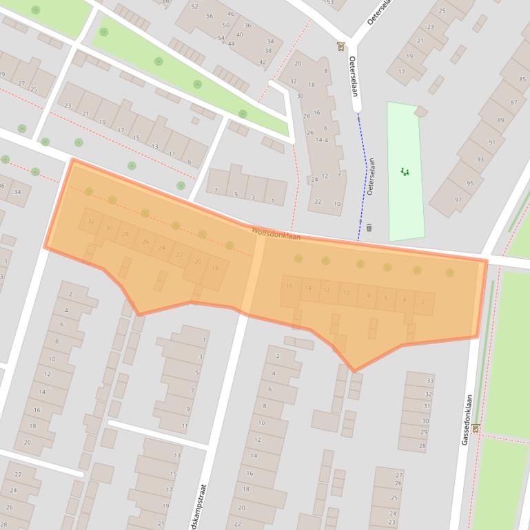 Kaart van postcodegebied 5223XP.