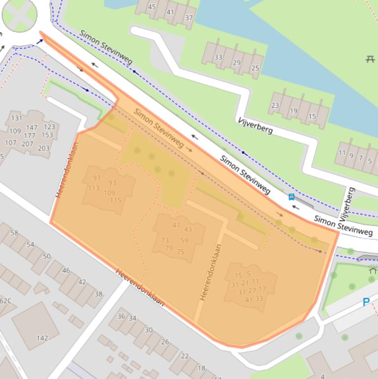 Kaart van postcodegebied 5223XS.