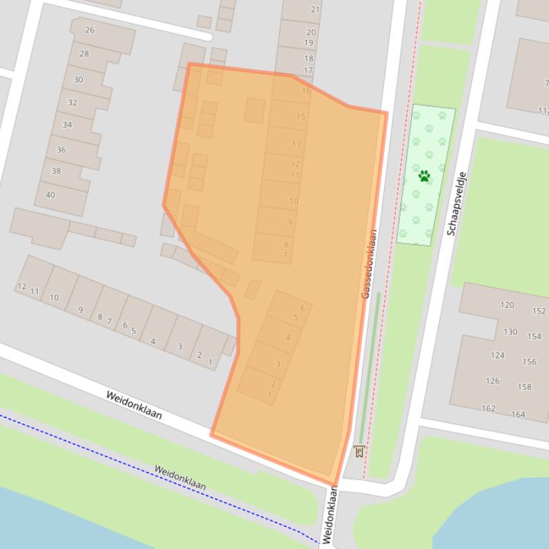 Kaart van postcodegebied 5223XT.