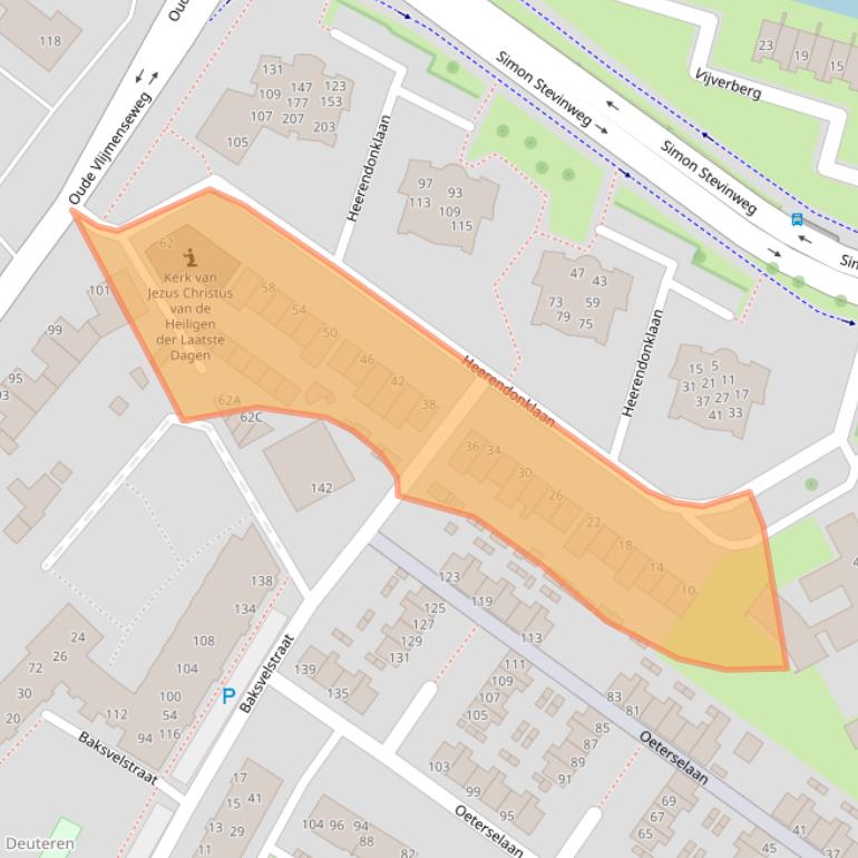 Kaart van postcodegebied 5223XZ.