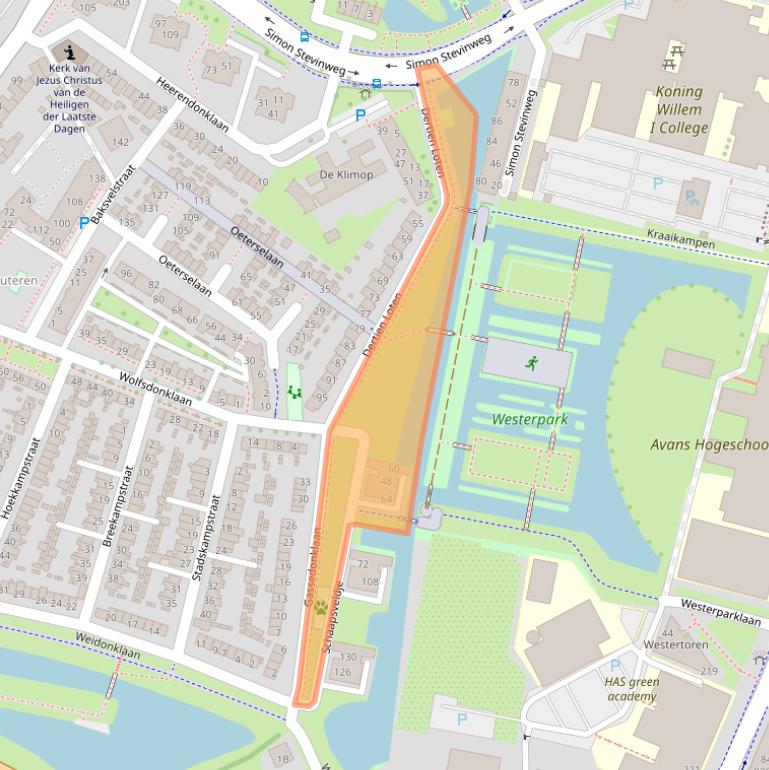 Kaart van postcodegebied 5223ZR.
