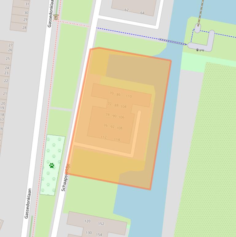 Kaart van postcodegebied 5223ZS.