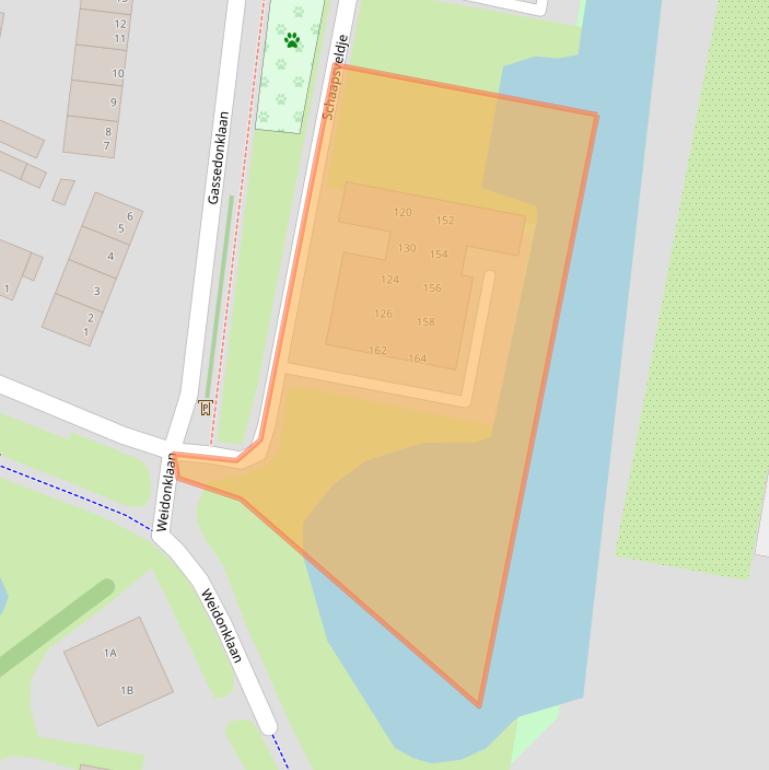 Kaart van postcodegebied 5223ZT.