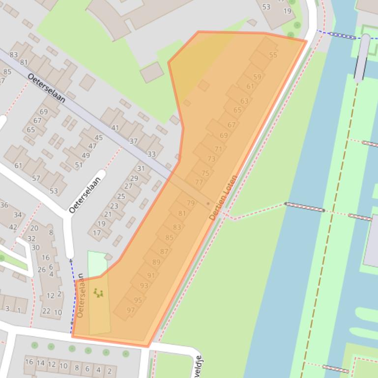 Kaart van postcodegebied 5223ZX.