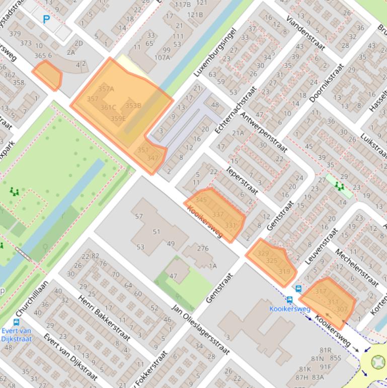 Kaart van postcodegebied 5224AW.