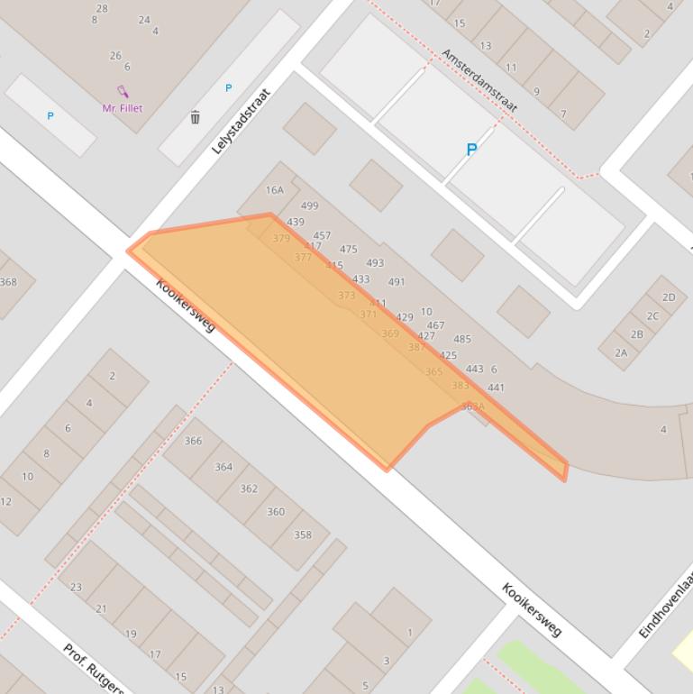 Kaart van postcodegebied 5224AX.