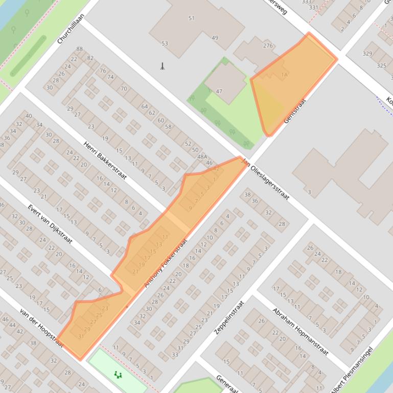Kaart van postcodegebied 5224BA.