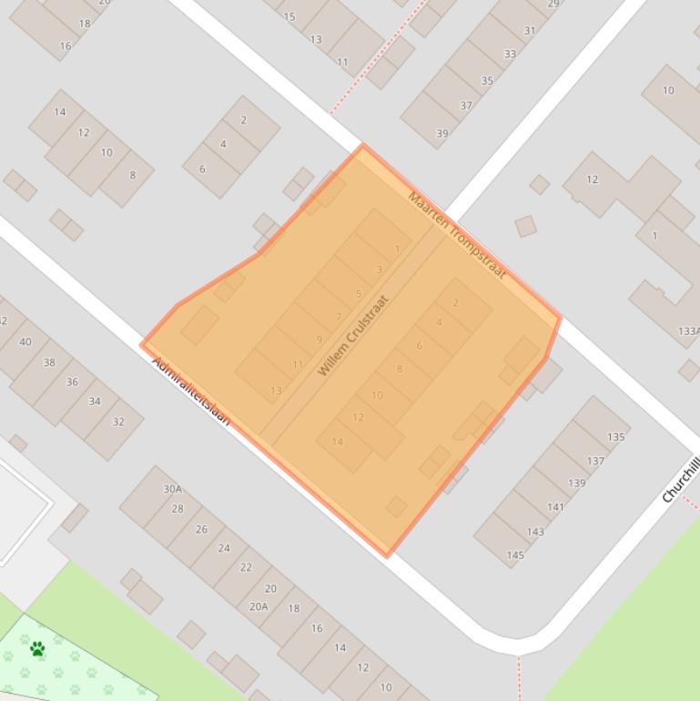 Kaart van postcodegebied 5224DA.