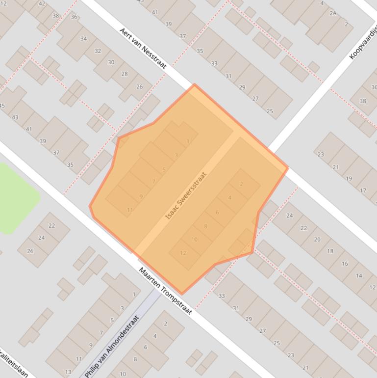 Kaart van postcodegebied 5224GC.